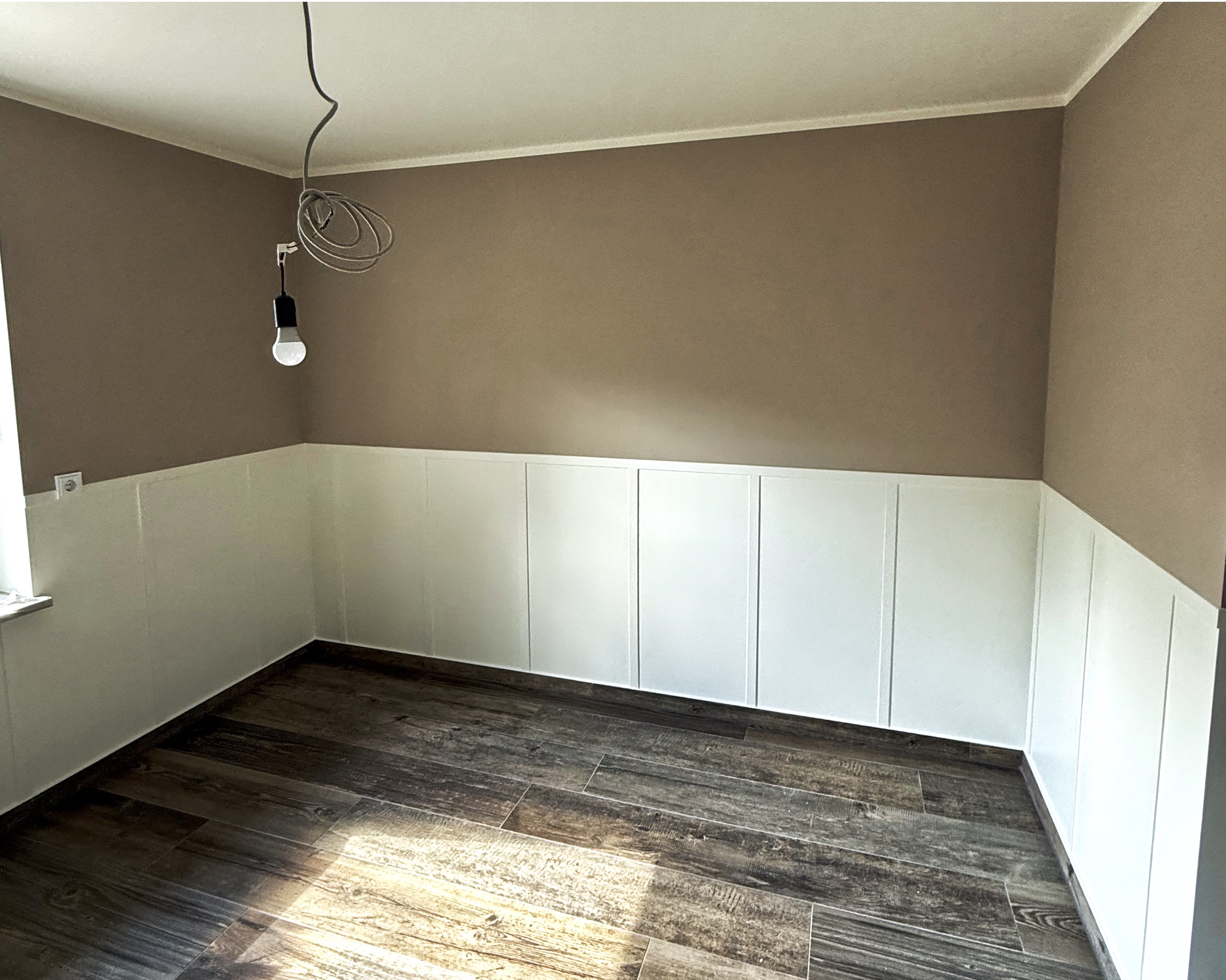 older man having his hair blow dried